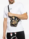 A Bathing Ape Camo-shark Messenger Bag In Yellow