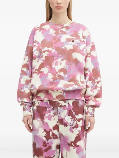 A Bathing Ape Camo Sweatshirt In Pink