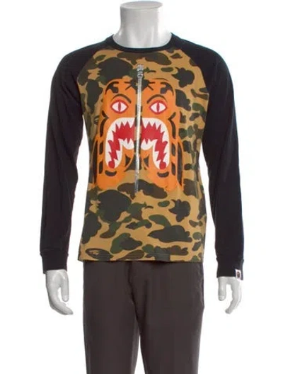 Pre-owned A Bathing Ape Camo Tiger Printed T-shirt In Multi