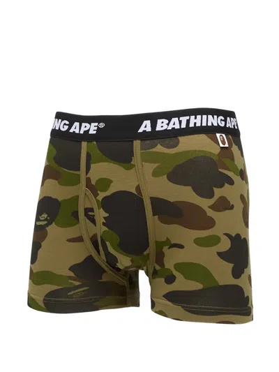 A Bathing Ape Camo Trunks In Multi