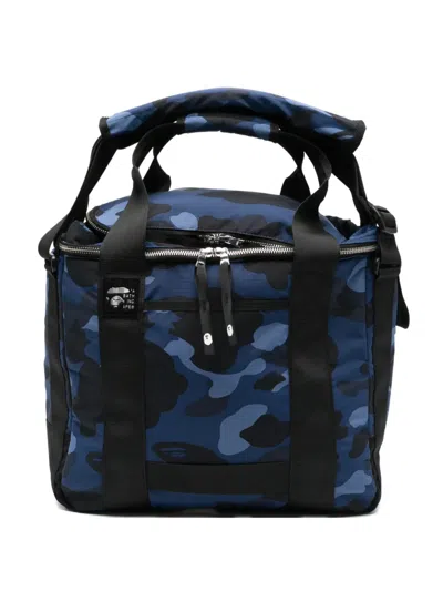 A Bathing Ape Camo-pattern Tote Bag In Black