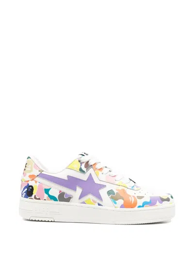 A Bathing Ape Camo-print Sneakers In Multi
