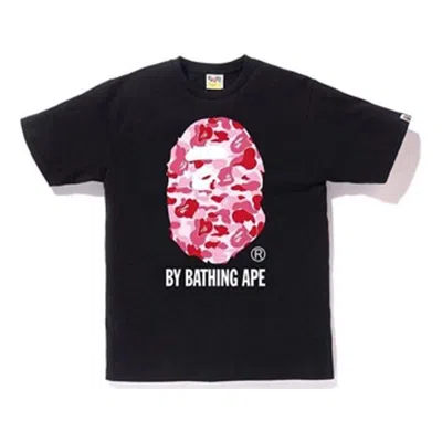 A Bathing Ape Camouflage Ape Head Logo T-shirt 'black Pink'