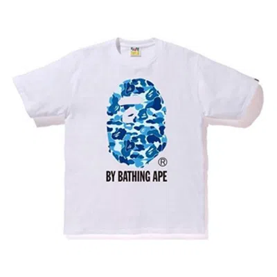 A Bathing Ape Camouflage Ape Head Logo T-shirt 'white Blue'