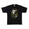 A Bathing Ape Camouflage Big Ape Head Tee 'black Green'