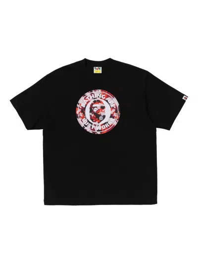 A Bathing Ape Camouflage-graphic T-shirt In Black