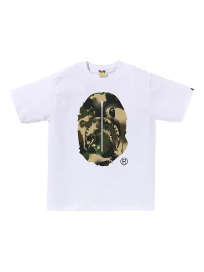 A Bathing Ape Camouflage-graphic T-shirt In White