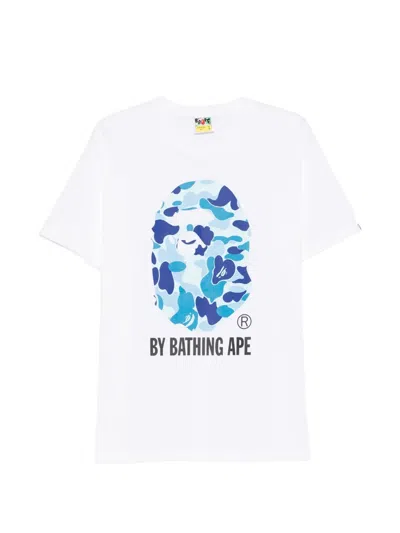 A Bathing Ape Camouflage Graphic-print T-shirt In White