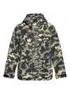 A Bathing Ape Camouflage Hooded Jacket In Multi