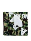 A Bathing Ape Camouflage Logo Towel In Multi