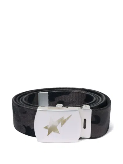 A Bathing Ape Camouflage-pattern Belt In Black