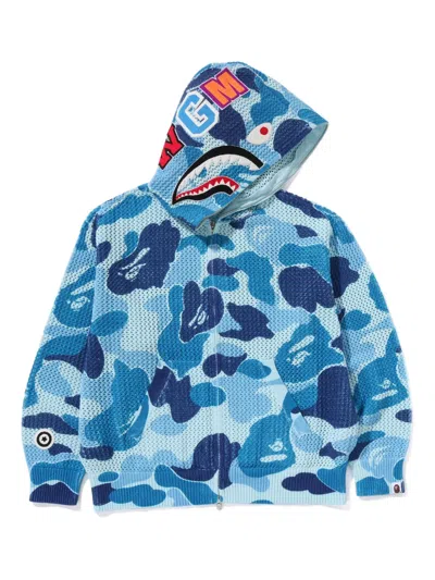 A Bathing Ape Camouflage-pattern Hoodie In Blue