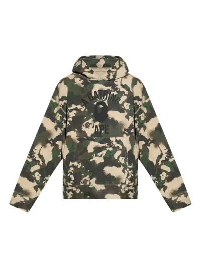 A Bathing Ape Camouflage-pattern Hoodie In Green