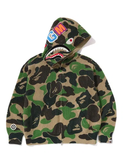 A Bathing Ape Camouflage-pattern Hoodie In Green