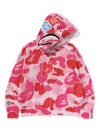 A Bathing Ape Camouflage-pattern Hoodie In Pink