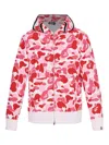 A Bathing Ape Camouflage-pattern Hoodie In Pink