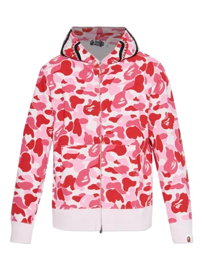 A Bathing Ape Camouflage-pattern Hoodie In Pink