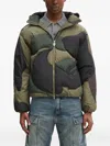 A Bathing Ape Camouflage-pattern Quilted Jacket In Green