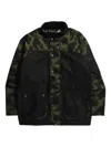 A Bathing Ape Camouflage-patterned Buttoned Jacket In Green