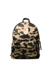 A Bathing Ape Camouflage-print Backpack In Yellow