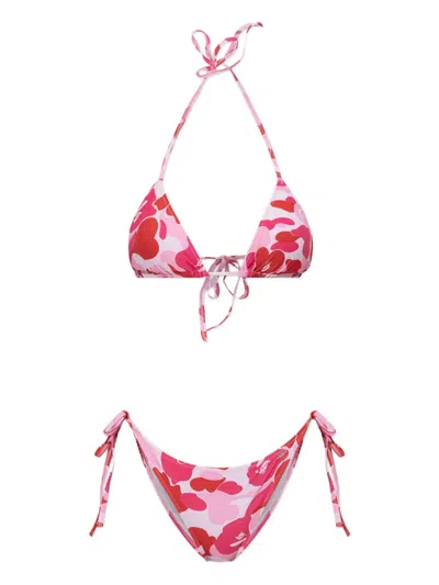 A Bathing Ape Camouflage-print Bikini In Pink
