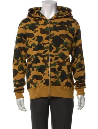 Pre-owned A Bathing Ape Camouflage Print Crew Neck Hoodie W/ Tags In Neutral