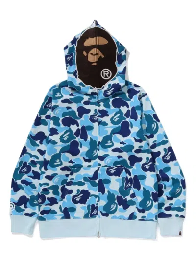 A Bathing Ape Camouflage-print Hoodie In Blue