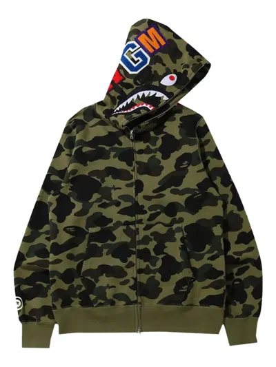 A Bathing Ape Camouflage-print Hoodie In Green