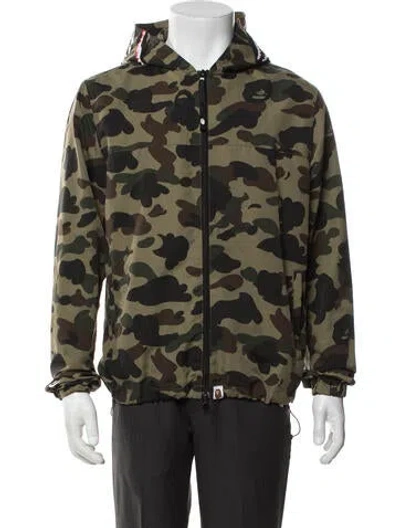 Pre-owned A Bathing Ape Camouflage Print Jacket In Green