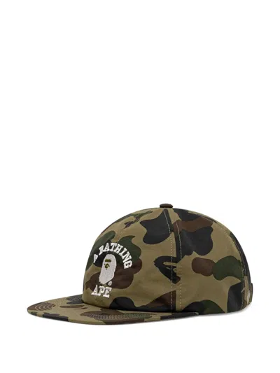 A Bathing Ape Camouflage-print Logo Cap