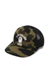A Bathing Ape Camouflage-print Mesh-back Trucker Hat In Brown