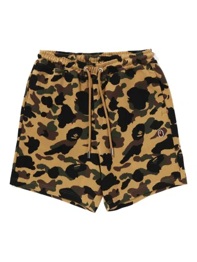 A Bathing Ape Camouflage-print Shorts In Brown