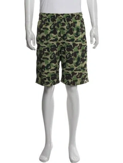Pre-owned A Bathing Ape Camouflage Print Shorts In Green
