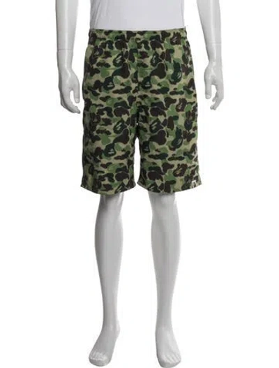 Pre-owned A Bathing Ape Camouflage Print Shorts In Green