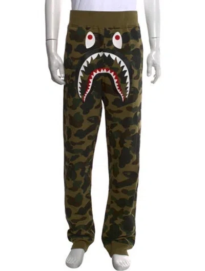Pre-owned A Bathing Ape Camouflage Print Sweatpants In Green