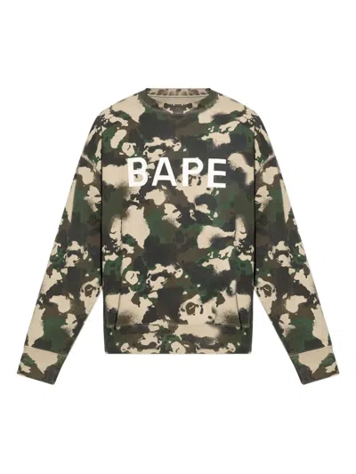 A Bathing Ape Camouflage-print Sweatshirt In Green