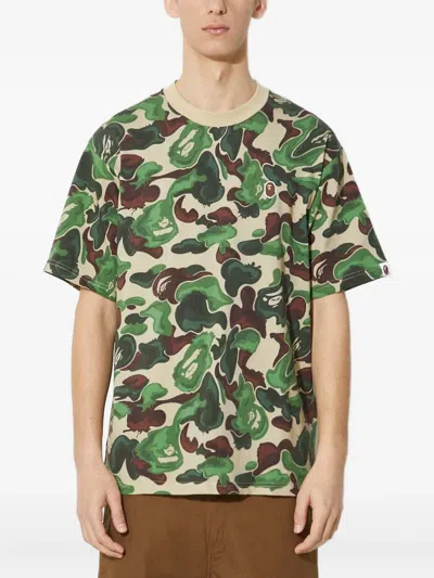 A Bathing Ape Camouflage-print T-shirt In Green