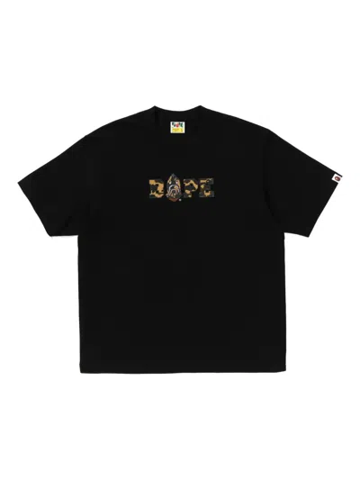 A Bathing Ape Camouflage-print T-shirt In Black