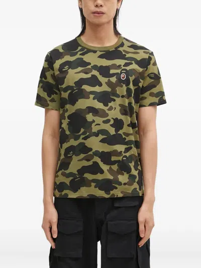 A Bathing Ape Camouflage-print T-shirt In Green