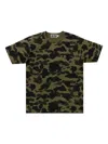 A Bathing Ape T-shirt Mit Camouflage-print In Green