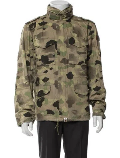 Pre-owned A Bathing Ape Camouflage Print Utility Jacket In Neutral