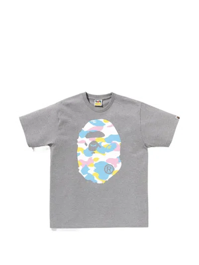 A Bathing Ape Camouflage T-shirt In Gray
