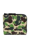 A Bathing Ape Camouflage Wallet In Multi