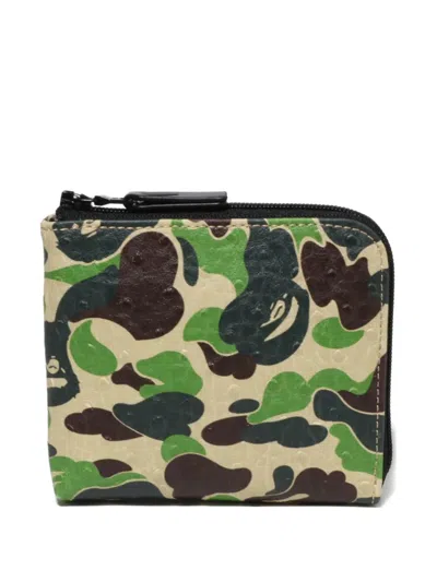 A Bathing Ape Camouflage Wallet In Multi