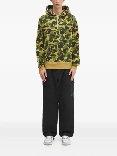A Bathing Ape Camouflage Zip-up Hoodie In Green