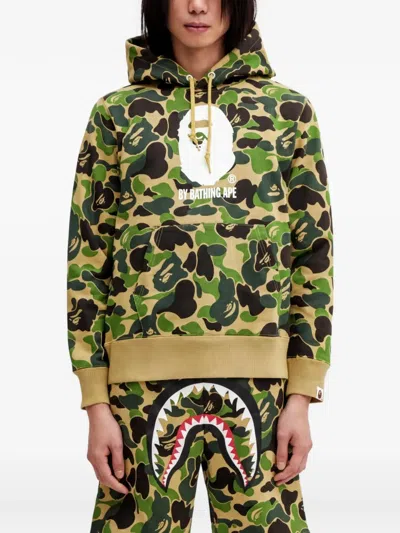 A Bathing Ape Camouflage-pattern Hoodie In Green