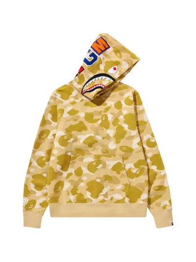 A Bathing Ape Camouflage-pattern Hoodie In Yellow