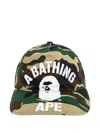 A Bathing Ape Camouflage-pattern Logo-print Baseball Cap In Multi