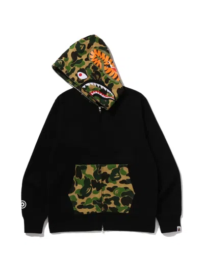 A Bathing Ape Camouflage-print Hoodie In Black