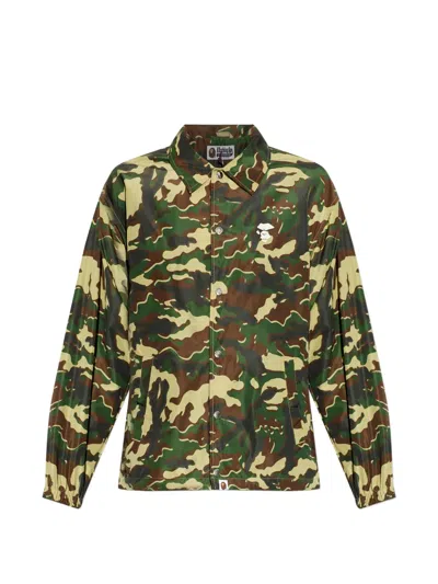 A Bathing Ape Camouflage-print Jacket In Green